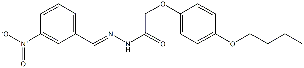 2-(4-butoxyphenoxy)-N'-[(1E)-(3-nitrophenyl)methylidene]acetohydrazide Struktur