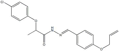 2-(4-chlorophenoxy)-N'-[(1E)-[4-(prop-2-en-1-yloxy)phenyl]methylidene]propanehydrazide Struktur