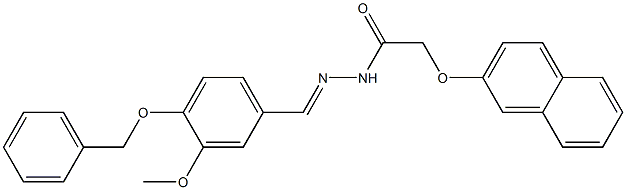 N'-[(1E)-[4-(benzyloxy)-3-methoxyphenyl]methylidene]-2-(naphthalen-2-yloxy)acetohydrazide Struktur