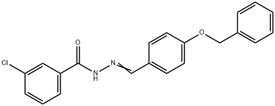 N'-{(E)-[4-(benzyloxy)phenyl]methylidene}-3-chlorobenzohydrazide Struktur