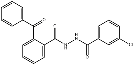 2-benzoyl-N'-(3-chlorobenzoyl)benzohydrazide Struktur