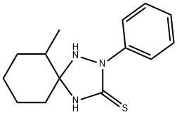 6-methyl-2-phenyl-1,2,4-triazaspiro[4.5]decane-3-thione Struktur