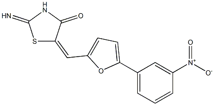 5-[(5-{3-nitrophenyl}-2-furyl)methylene]-2-imino-1,3-thiazolidin-4-one Struktur