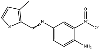 N-(4-amino-3-nitrophenyl)-N-[(E)-(3-methyl-2-thienyl)methylidene]amine Struktur