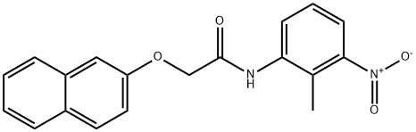 N-(2-methyl-3-nitrophenyl)-2-(2-naphthyloxy)acetamide Struktur