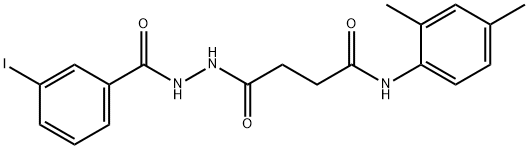 N-(2,4-dimethylphenyl)-4-[2-(3-iodobenzoyl)hydrazino]-4-oxobutanamide Struktur