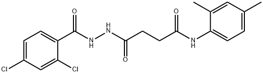 4-[2-(2,4-dichlorobenzoyl)hydrazino]-N-(2,4-dimethylphenyl)-4-oxobutanamide Struktur