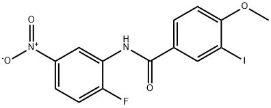 N-(2-fluoro-5-nitrophenyl)-3-iodo-4-methoxybenzamide Struktur