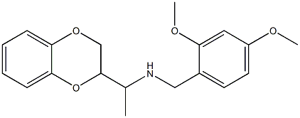 1-(2,3-dihydro-1,4-benzodioxin-2-yl)-N-(2,4-dimethoxybenzyl)ethanamine Struktur