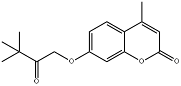 7-(3,3-dimethyl-2-oxobutoxy)-4-methyl-2H-chromen-2-one Struktur