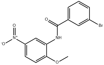 3-bromo-N-(2-methoxy-5-nitrophenyl)benzamide Struktur