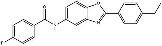 N-[2-(4-ethylphenyl)-1,3-benzoxazol-5-yl]-4-fluorobenzamide Struktur