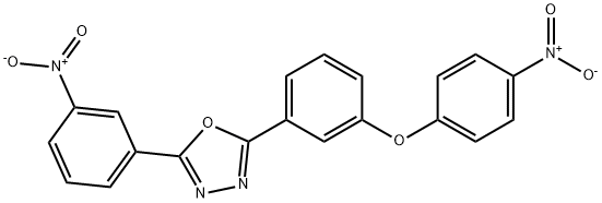 2-(3-{4-nitrophenoxy}phenyl)-5-{3-nitrophenyl}-1,3,4-oxadiazole Struktur