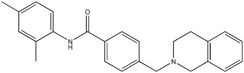 4-(3,4-dihydro-2(1H)-isoquinolinylmethyl)-N-(2,4-dimethylphenyl)benzamide Struktur