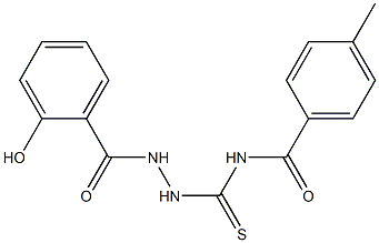 N-{[2-(2-hydroxybenzoyl)hydrazino]carbothioyl}-4-methylbenzamide Struktur