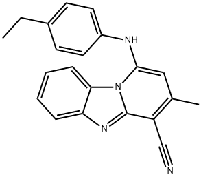 1-(4-ethylanilino)-3-methylpyrido[1,2-a]benzimidazole-4-carbonitrile Struktur