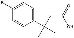 3-(4-Fluorophenyl)-3-methylbutanoic acid Struktur