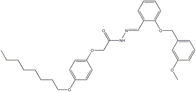 N'-{2-[(3-methoxybenzyl)oxy]benzylidene}-2-[4-(octyloxy)phenoxy]acetohydrazide Struktur