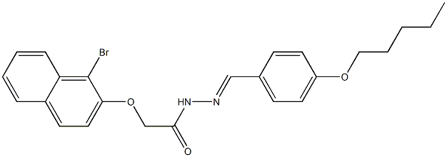 2-[(1-bromo-2-naphthyl)oxy]-N'-[4-(pentyloxy)benzylidene]acetohydrazide Struktur