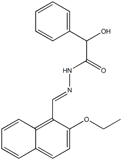 N'-[(2-ethoxy-1-naphthyl)methylene]-2-hydroxy-2-phenylacetohydrazide Struktur