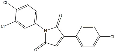 3-(4-chlorophenyl)-1-(3,4-dichlorophenyl)-1H-pyrrole-2,5-dione Struktur