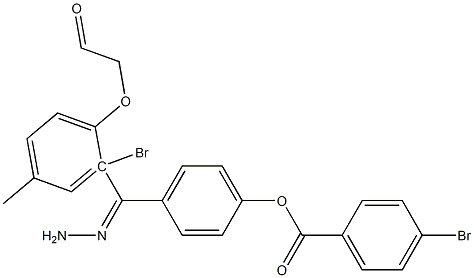 4-{2-[(2-bromo-4-methylphenoxy)acetyl]carbohydrazonoyl}phenyl 4-bromobenzoate Struktur