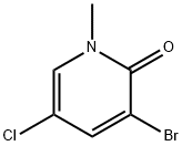 2(1H)-Pyridinone, 3-bromo-5-chloro-1-methyl- Struktur