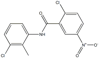 2-chloro-N-(3-chloro-2-methylphenyl)-5-nitrobenzamide Struktur