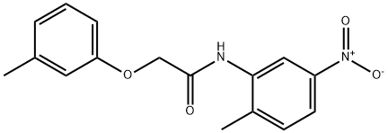 N-(2-methyl-5-nitrophenyl)-2-(3-methylphenoxy)acetamide Struktur