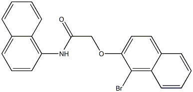 2-[(1-bromo-2-naphthyl)oxy]-N-(1-naphthyl)acetamide Struktur