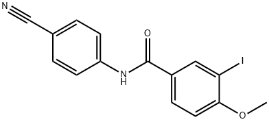 N-(4-cyanophenyl)-3-iodo-4-methoxybenzamide Struktur