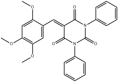 1,3-diphenyl-5-(2,4,5-trimethoxybenzylidene)-2,4,6(1H,3H,5H)-pyrimidinetrione Struktur