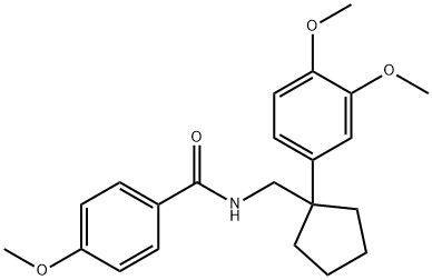 N-{[1-(3,4-dimethoxyphenyl)cyclopentyl]methyl}-4-methoxybenzamide Struktur