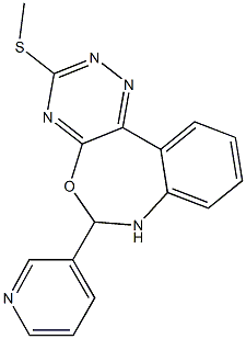 3-(methylsulfanyl)-6-(3-pyridinyl)-6,7-dihydro[1,2,4]triazino[5,6-d][3,1]benzoxazepine Struktur