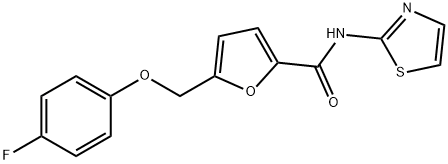 5-[(4-fluorophenoxy)methyl]-N-(1,3-thiazol-2-yl)-2-furamide Struktur