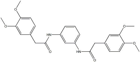 2-(3,4-dimethoxyphenyl)-N-(3-{[(3,4-dimethoxyphenyl)acetyl]amino}phenyl)acetamide Struktur