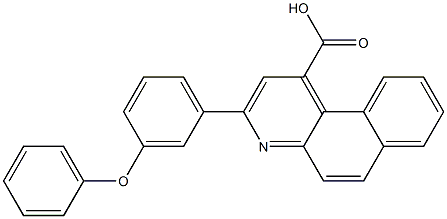 3-(3-phenoxyphenyl)benzo[f]quinoline-1-carboxylic acid Struktur