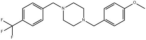 methyl 4-({4-[4-(trifluoromethyl)benzyl]-1-piperazinyl}methyl)phenyl ether Struktur