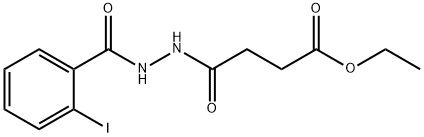 ethyl 4-[2-(2-iodobenzoyl)hydrazino]-4-oxobutanoate Struktur