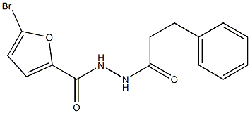 5-bromo-N'-(3-phenylpropanoyl)-2-furohydrazide Struktur