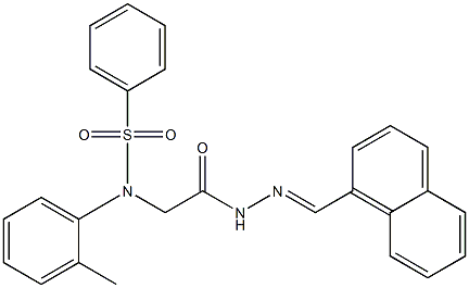 N-(2-methylphenyl)-N-{2-[2-(1-naphthylmethylene)hydrazino]-2-oxoethyl}benzenesulfonamide Struktur