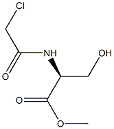 (+)-(2S)-methyl 2-(2-chloroacetylamino)-3-hydroxypropanoate Struktur