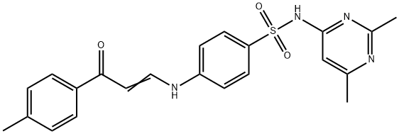 N-(2,6-dimethyl-4-pyrimidinyl)-4-{[3-(4-methylphenyl)-3-oxo-1-propenyl]amino}benzenesulfonamide Struktur