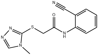 N-(2-cyanophenyl)-2-[(4-methyl-4H-1,2,4-triazol-3-yl)sulfanyl]acetamide Struktur