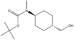 trans-(4-Hydroxymethylcyclohexyl)-methylcarbamic acid tert-butyl ester Struktur