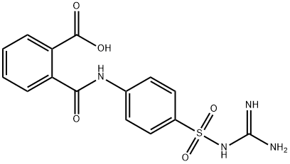 2-{[4-({[amino(imino)methyl]amino}sulfonyl)anilino]carbonyl}benzoic acid Struktur