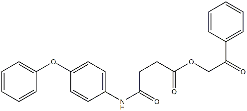 2-oxo-2-phenylethyl 4-oxo-4-(4-phenoxyanilino)butanoate Struktur