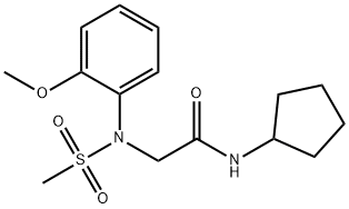 N-cyclopentyl-2-[2-methoxy(methylsulfonyl)anilino]acetamide Struktur