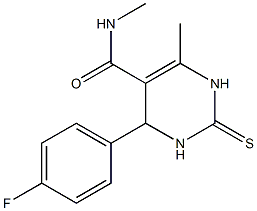 4-(4-fluorophenyl)-N,6-dimethyl-2-thioxo-1,2,3,4-tetrahydro-5-pyrimidinecarboxamide Struktur