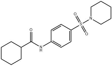 N-[4-(1-piperidinylsulfonyl)phenyl]cyclohexanecarboxamide Struktur